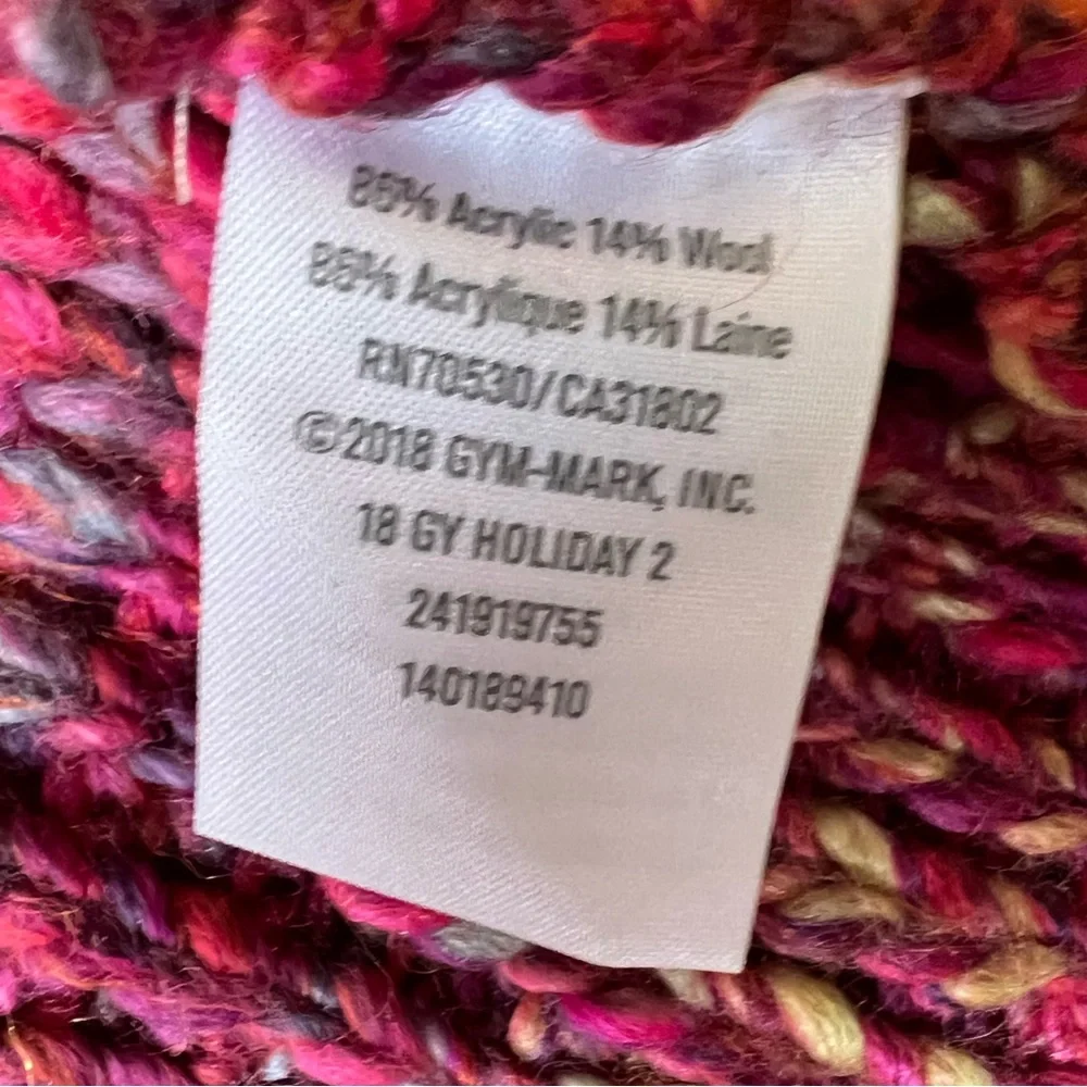 NWT Gymboree Red Multi-Colored Knit Open‎ Cardigan, sz 2T, cozy, warm, classic